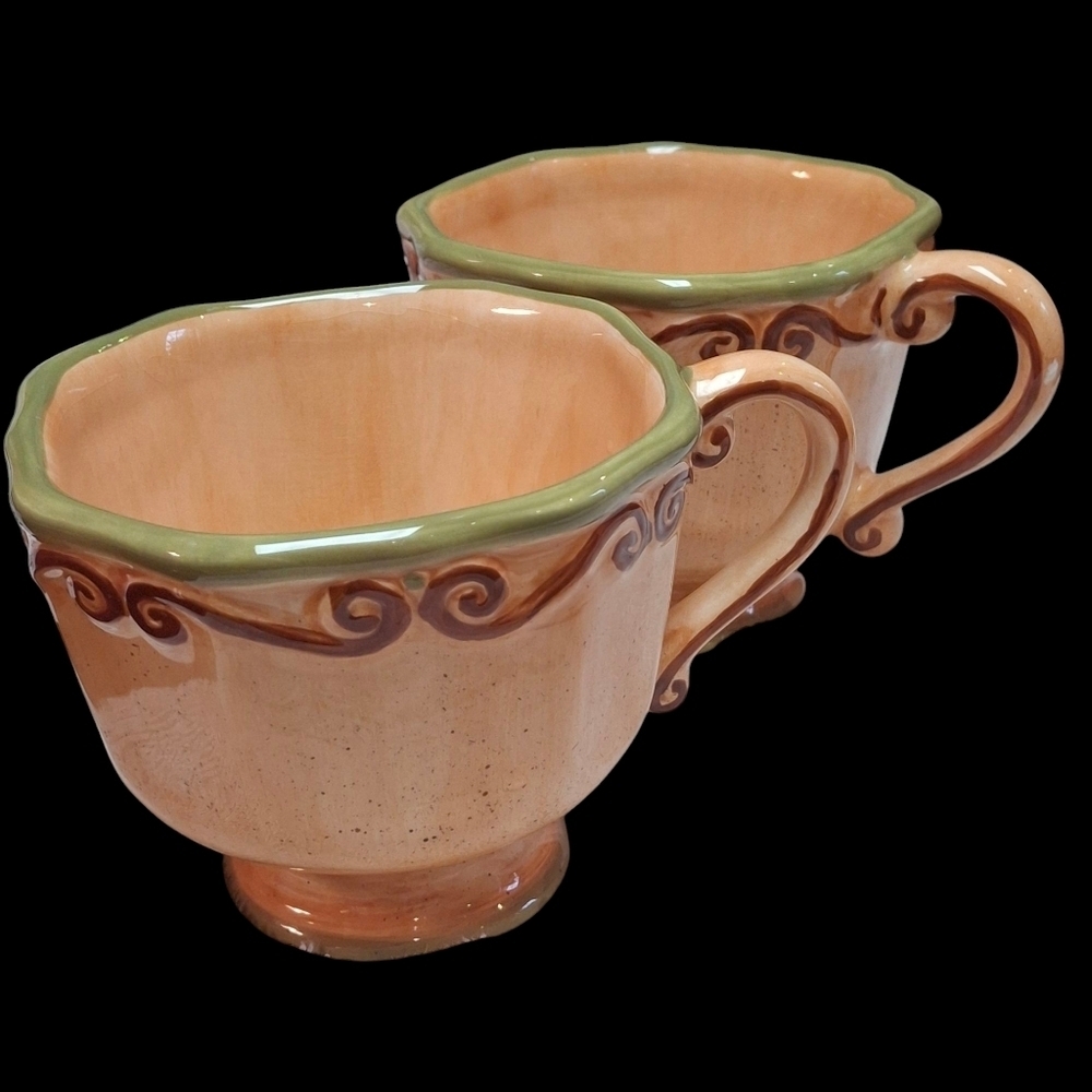 Tabletop Unlimited Medici Hand-Painted Italian Ceramic Mugs - Picture 3 of 12